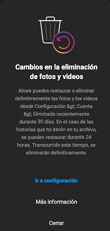 recuperar fotos borradas de instagram