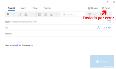 Outlook recuperar correo
